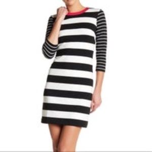 Eliza J White and Black Mini Dress